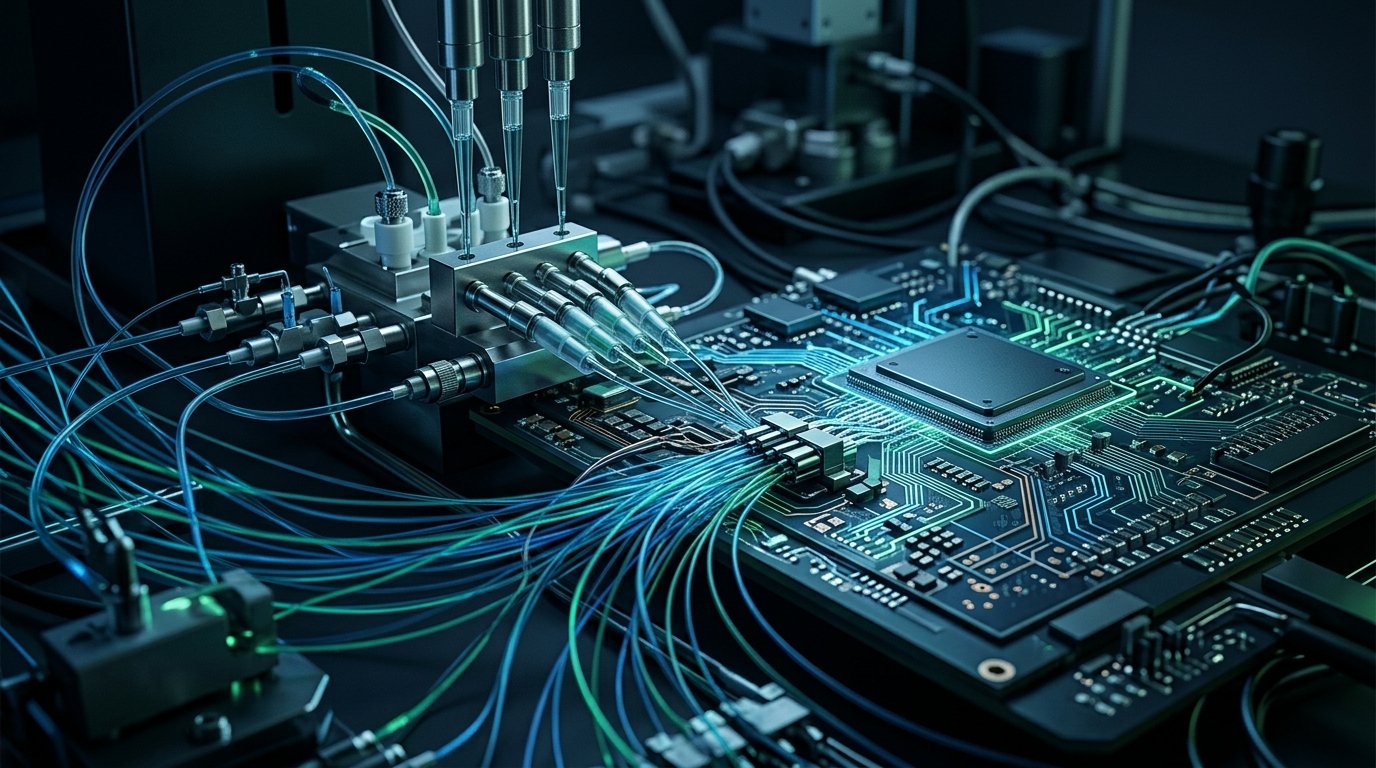Editorial illustration for Anthropic brings AI into the physical lab with Model Hardware Standard